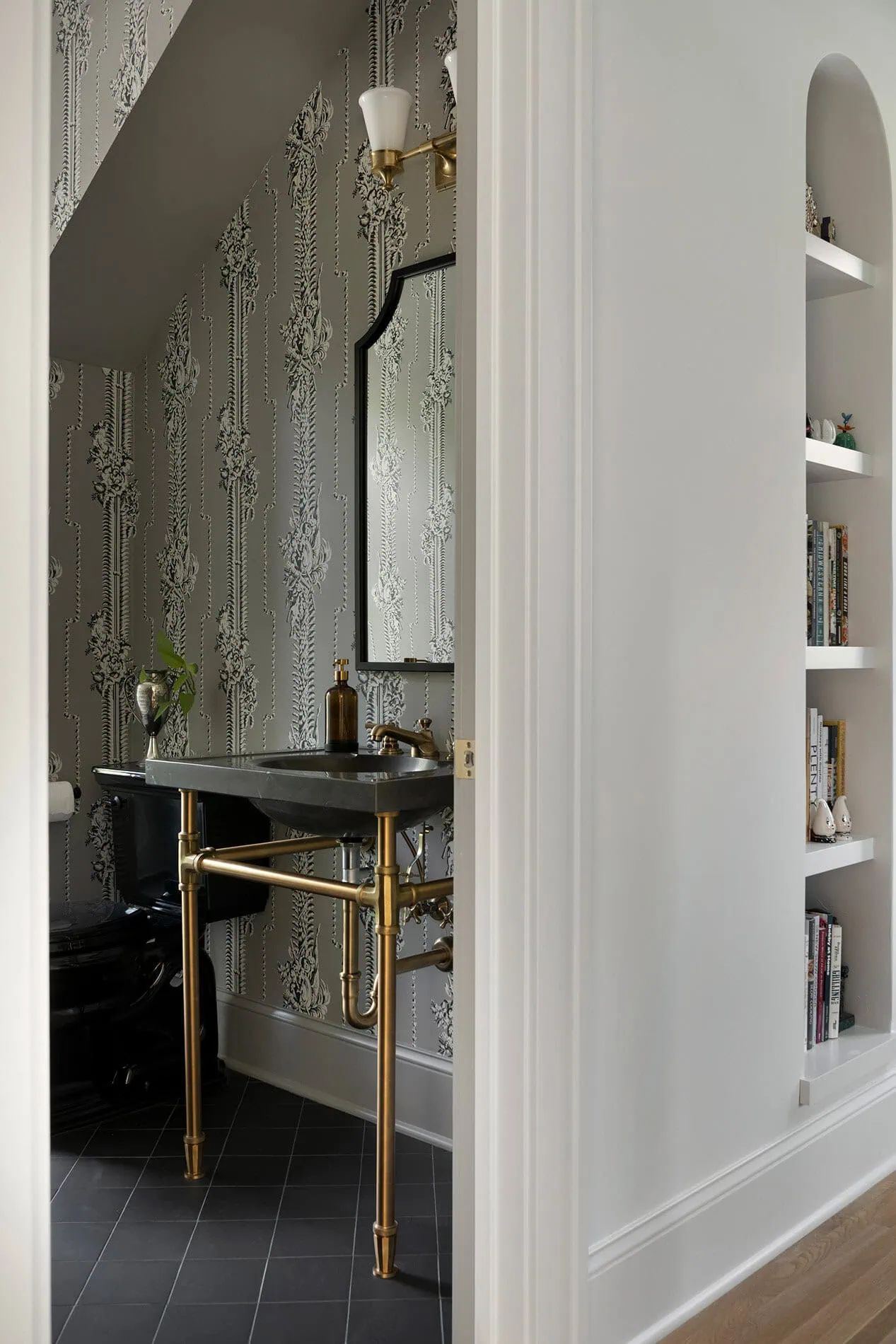 Classic Character in Custom Construction 5 Hand Stamped Wallpaper from Adelphi