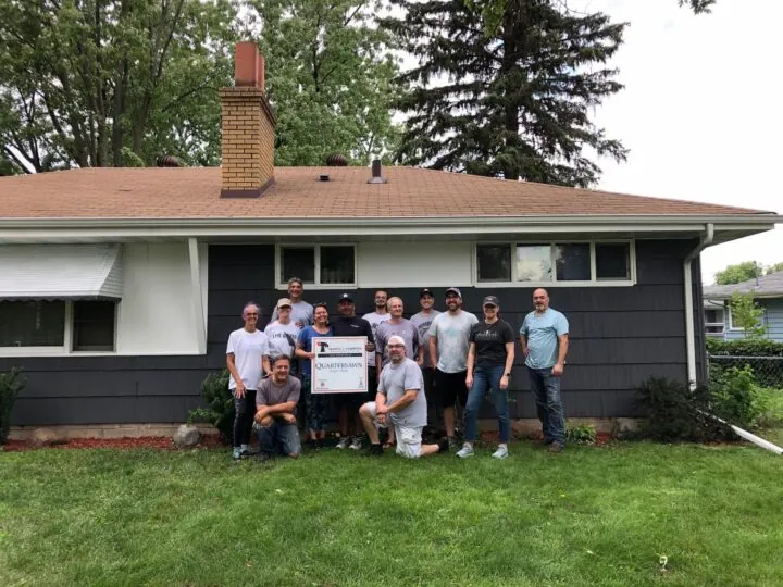 Quartersawn staff volunteering for Hearts & Hammers