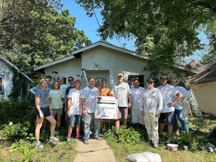 Quartersawn staff volunteering for Hearts & Hammers