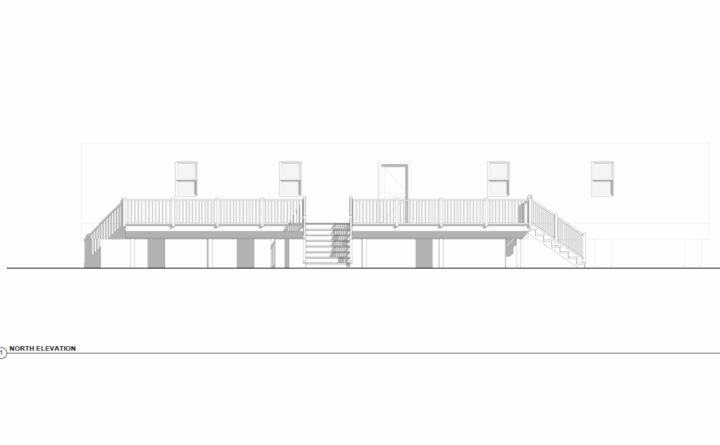 Line drawings of mobile home addition