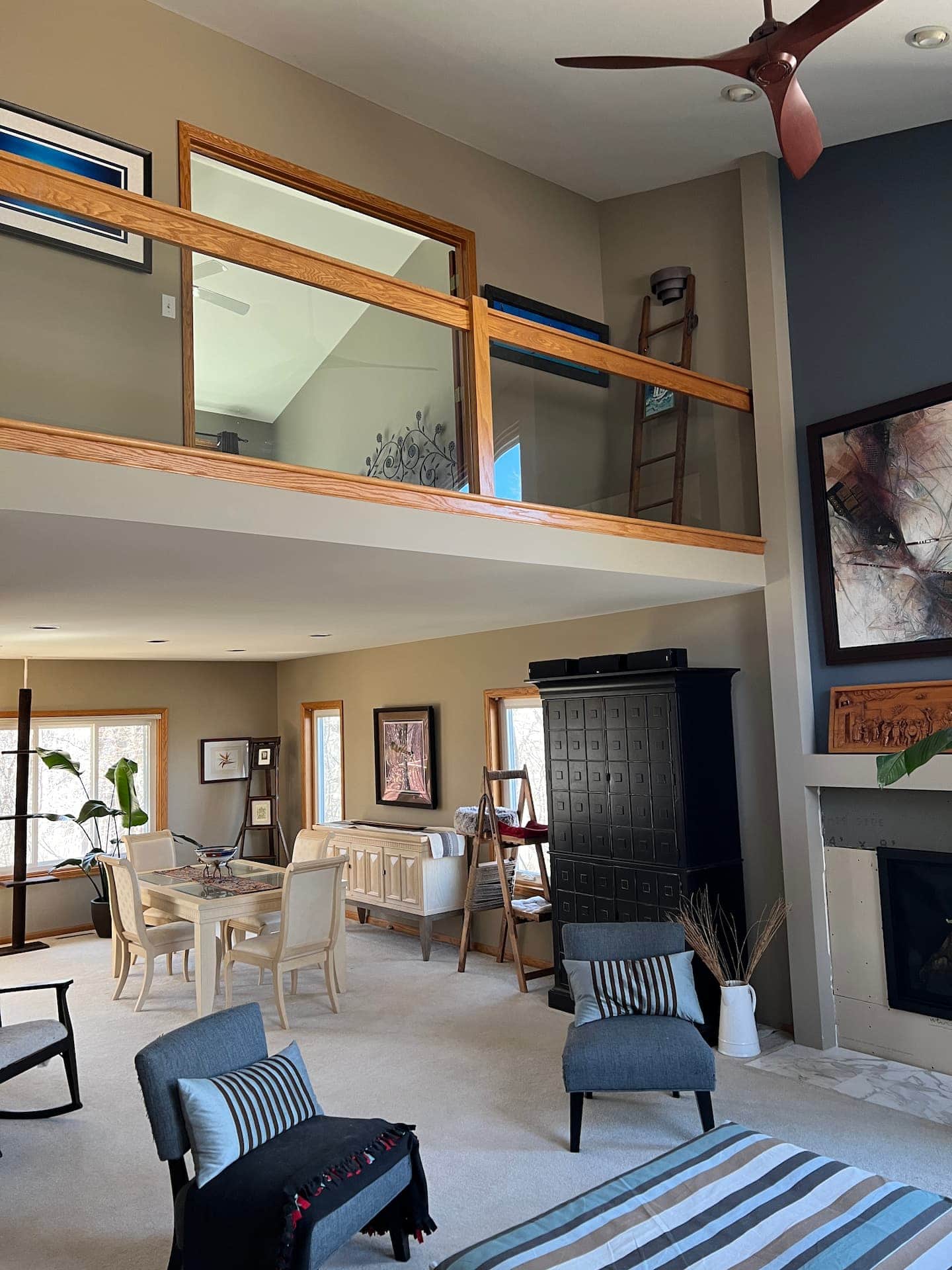 An Empty Nester's Renewal 1 Staircase Landing Before