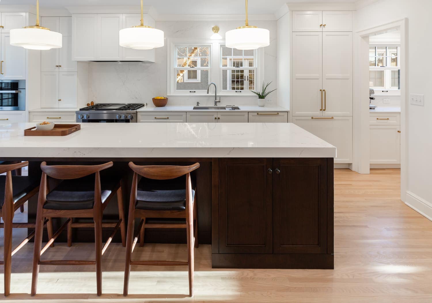 Storage and Seating in Kitchen Island