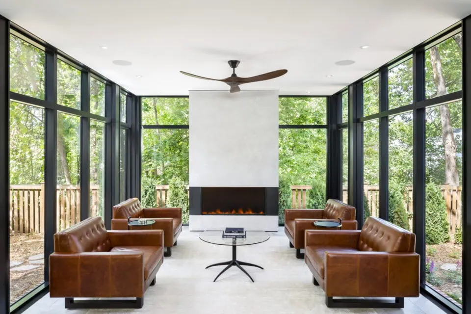 Modern Tudor sunroom